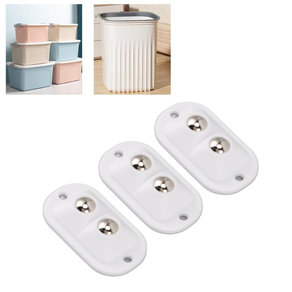 12pcs   Caster Wheels Self Adhesive Double Bead Labor Saving Quietly Moving 360 Degree Rotation   Pulley for Kitchen Appliances Furniture