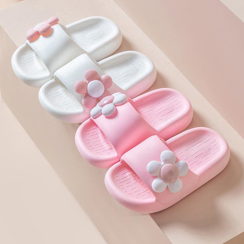 New Summer Unilateral Symmetrical Little Flower Girl Shoes Sandals Slippers Soft-soled non-slip shoes for older girls
