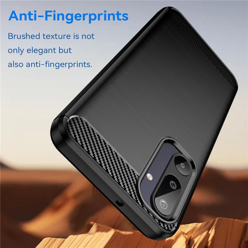 For Samsung Galaxy M16 5G Case For Samsung Galaxy M35 M05 M55s M06 M16 5G Cover Carbon Fiber Shockproof Silicone Bumper