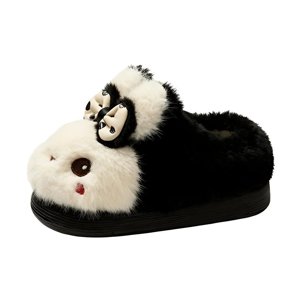 Winter Warmth Thick-Soled Fleece-Lined All- Cotton Slippers With Heel Coverage