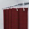 Red Woven Shower Curtain Waterproof Fabric Bathtub Decor For Bathroom Accessories Home Decor (Size: 72X84 In)