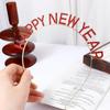 New Year Gift Zinc Zinc Alloy HAPPY NEW YEAR Headband Rhinestone Crown Female Jewelry Korean Style Hair Hoop