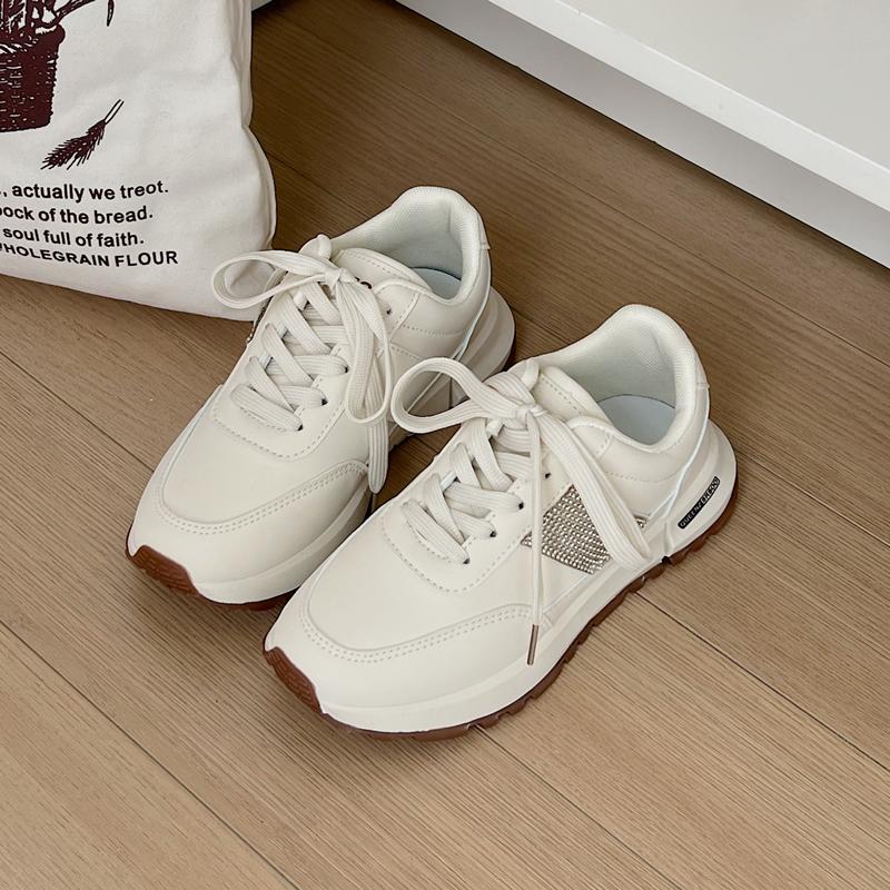 

Ladies Casual Shoes Women s Summer 2025 New Fashionable Versatile Female Comfortable lace Lightweight Running Shoes Wholesale 41 бежевий