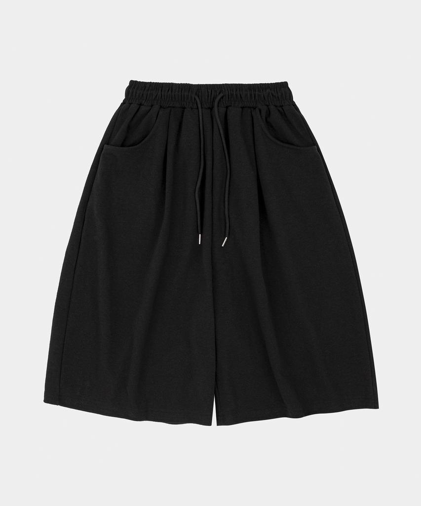 LETTERCOMO Soft Mesh Sweat Bermuda Shorts Black