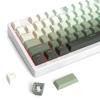 135 Keys Double Shot PBT Light Transmitting OEM Profile Minimalist Style Custom Keycaps for Mechanical Keyboard Keycaps, Shine-Through (Gradient Cyan)