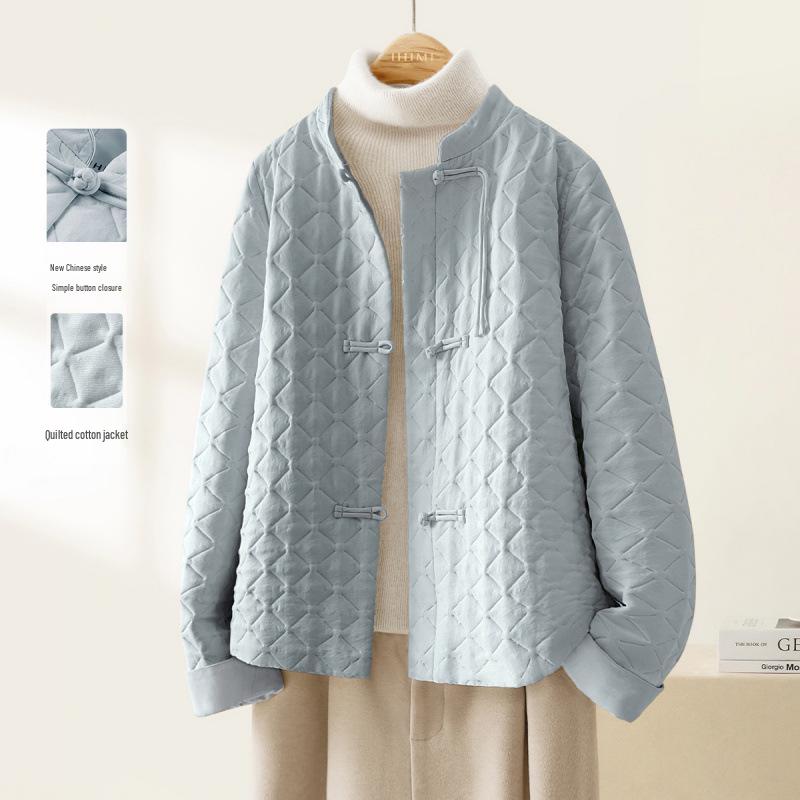 

Winter 2026 Women s Warm Thickened Cotton Jacket - New Chinese Design XL світло-синій колір