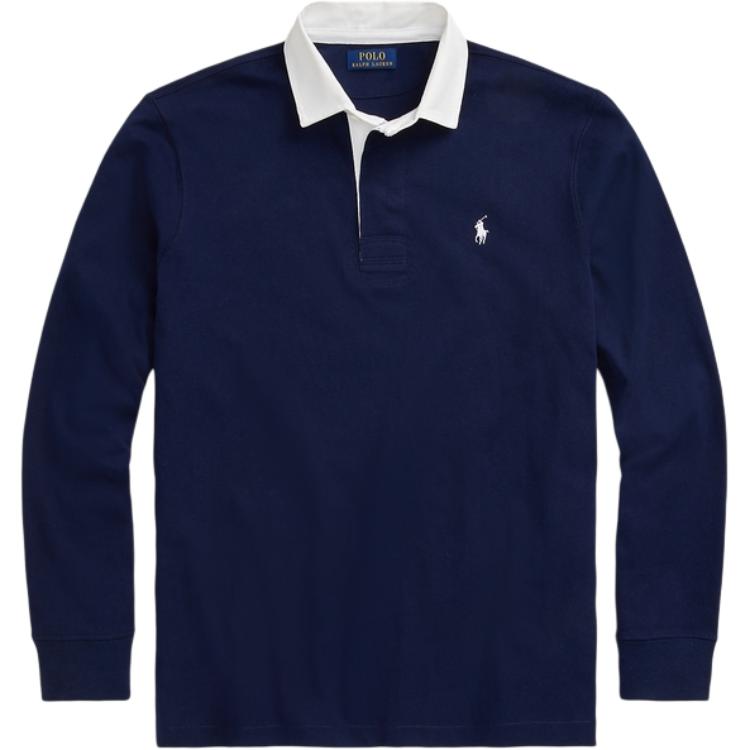 

Polo Ralph Lauren Classic Logo Embroidered Long Sleeve Polo Shirt Men tops Nautical-Blue MNPOKNI16821986-410 S