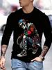 Men's Skull Graphic T-Shirts long Sleeve Skeleton 3D Print Street man t shirt autumn O-Neck Casual Y2k Top oversize Men clothing