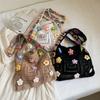 Women Boho Crochet Handbag Large Floral Woven Beach Tote Summer Casual Shoulder Bag