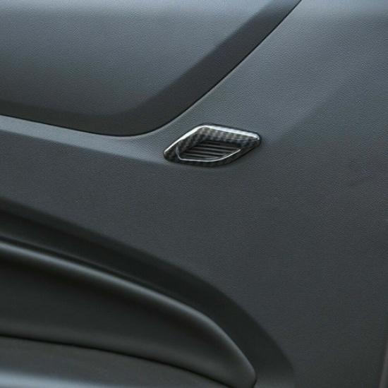 for 2017+ Chevrolet Camaro Inner Door Speaker Decor Ring Cover Trim Carbon Fiber