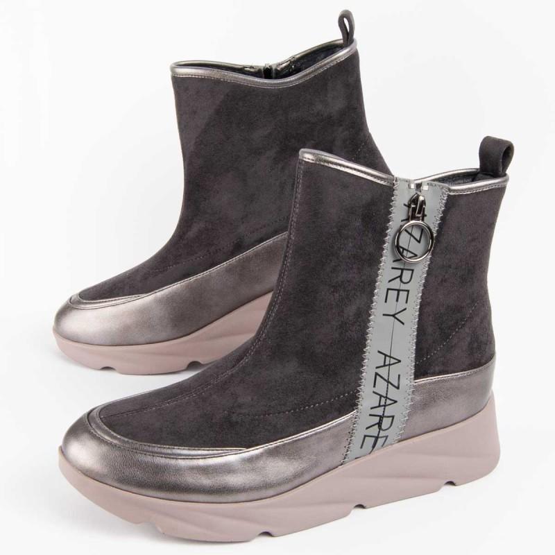 Botín De Cuña Para Mujer.  Montevita  Calig5  100958 39 gris