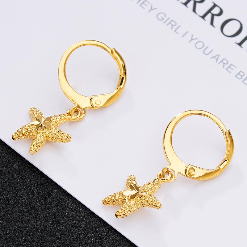 Cercei imitație aur nisipiu de înaltă calitate: Design cu ciucuri de lungă durată pentru femei, Accesorii din cupru transfrontaliere