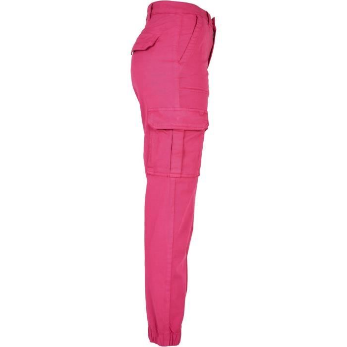 Pantalon en sergé de coton femme Urban Classics Utility - rose - 30