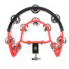 Half Moon Tambourine Metal Jingles Double Row Handheld Musical Percussion Instrument DT‑66