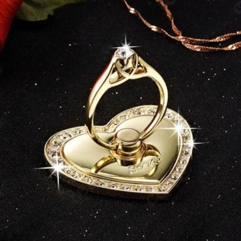 Herzförmiger Diamant-Handyhalter Telefonringhalter Zubehör