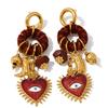 Eetit Vintage Autumn Winter Handmade Charming Jewelry Golden Stainless Steel 2025 Heart Eye Drop Dangle Earrings for Women Gift