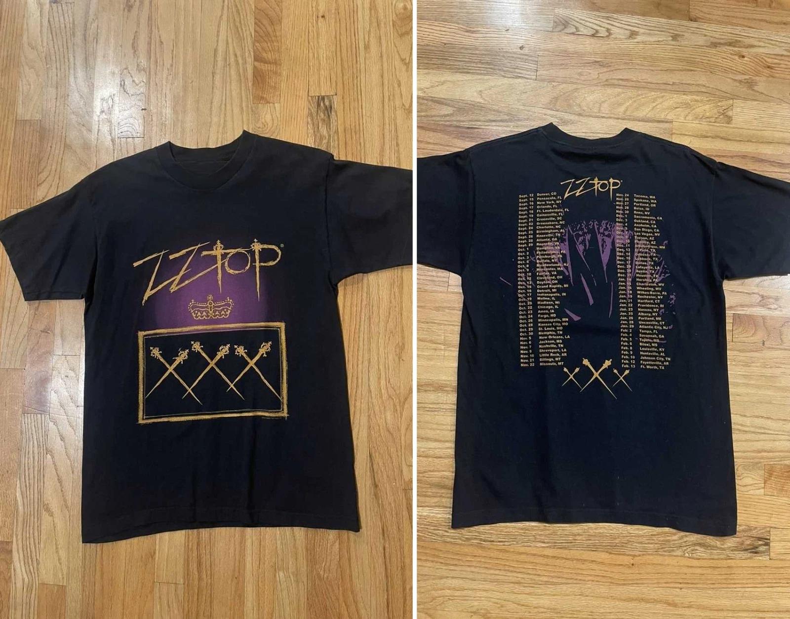 

Band Tees × Rock T Shirt × Vintage Vintage ZZ TOP Band Tee High-end Luxury Is for Both Men and Women Top Y2k 4XL