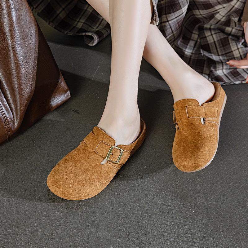 Women's Retro Thick-Soled Closed-Toe Mules - Spring/Summer 2026: Soft, Comfortable, Fashionable, Birkenstock-Inspired