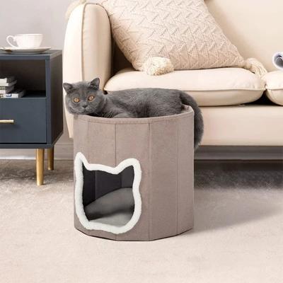 New Cat Beds for Indoor Cats Cat Foldable Bed Cave Cat House with Washable Cushions Bed for Kitten Pets Tent Small