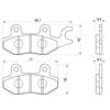 Daytona Motorcycle Brake Pads, Red Pads (Semimetal Pads), NSR50 (93-99), Z400 (19-22), Ninja250 (13-22), Z250 (15-22), etc. 79814 No: 30