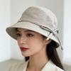 Lightweight Sun Protection Hat Stylish Bow Sunshade Bucket Hat Wide Brim Fisherman Hat  Gardening