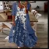 Abito estivo da donna con stampa per le vacanze, con bretelle, stile indiano, gonna svasata, set da due pezzi