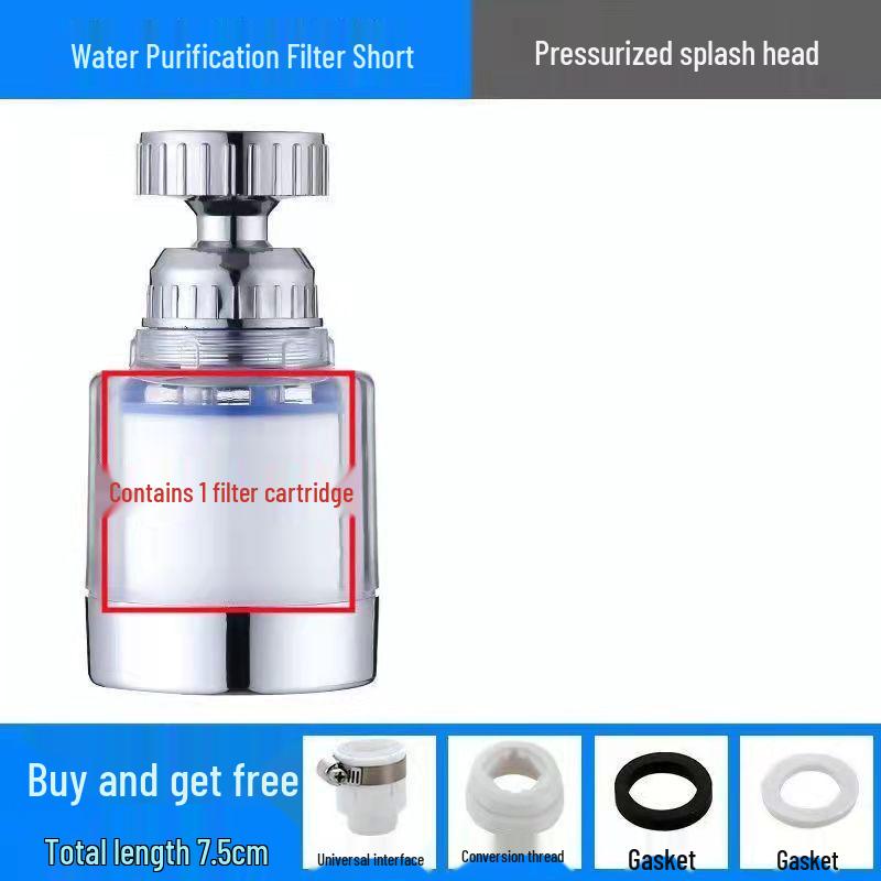 Stänkskyddande Kökskran Vattenfilter och Duschhuvudförlängare