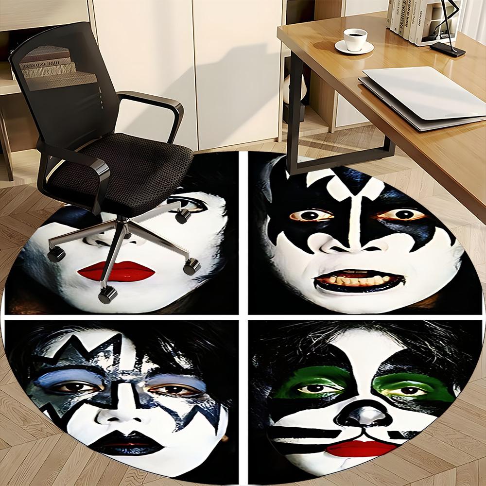1pc KISS Makeup Office Round Area Rug, Under Office Chairs Bedroom Living Room Home Decor  a1016271