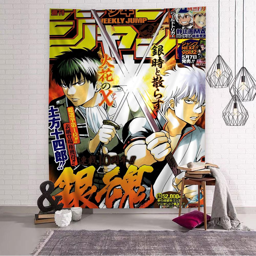 

Japanese Anime Gintama Wall Tapestry Bohemian Wall Tapestries Mandala Wall Hanging Home Decor 74x94cm(29x37in)