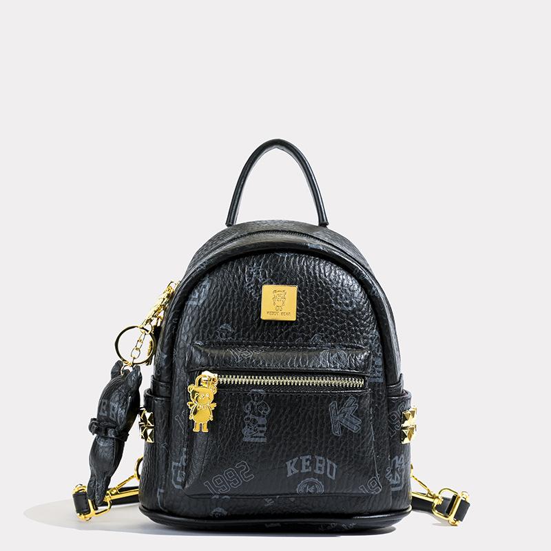 Mini Rucksacktasche Damen neue Mode Nischendesign Druck Ausgehen Pendeln Reisen kleiner Rucksack