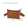 Whatna Antique-Tanned Natural Cowhide Leather One-Shoulder Men's Clutch Bag, Crossbody Bag, Chest Bag, Shoulder Bag, Handbag, Horizontal Style, Small