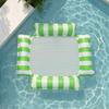 Flotador Inflable para Piscina Rayado 4 Tubos Hamaca de Agua con Malla Silla Lounge Flotante Plegable Esenciales para Fiesta en Piscina de Verano Playa Lago