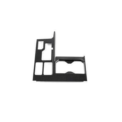 A87Q-Center Console Gear Shift Panel Cover Cup Holder Trim for Toyota Tundra - Accessories ,ABS Carbon Fiber