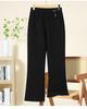 Mom's Warm Velvet High-Waist Flared Pants - Autumn/Winter, Elastic, Loose Fit for Middle-Aged & Elderly Women