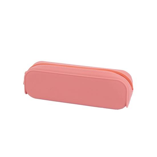 Silicone Pencil Case, Large Capacity Rectangle Pen Holder, Washable Cute Stationery Organizer for Office School