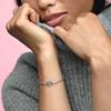 PANDORA Moments Drzewo Rodzinne Serce Zapięcie Bransoletka z Łańcuszka Żmijka Przezroczyste Cyrkonie Srebro Próby 925 Charms