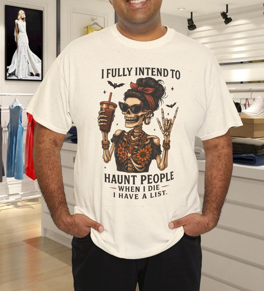 

Funny Halloween Skeleton T-Shirt, Halloween Graphics Tee M