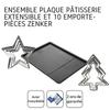 Ensemble avec plaque à pâtisserie extensible et 10 emporte-pièces - ZENKER