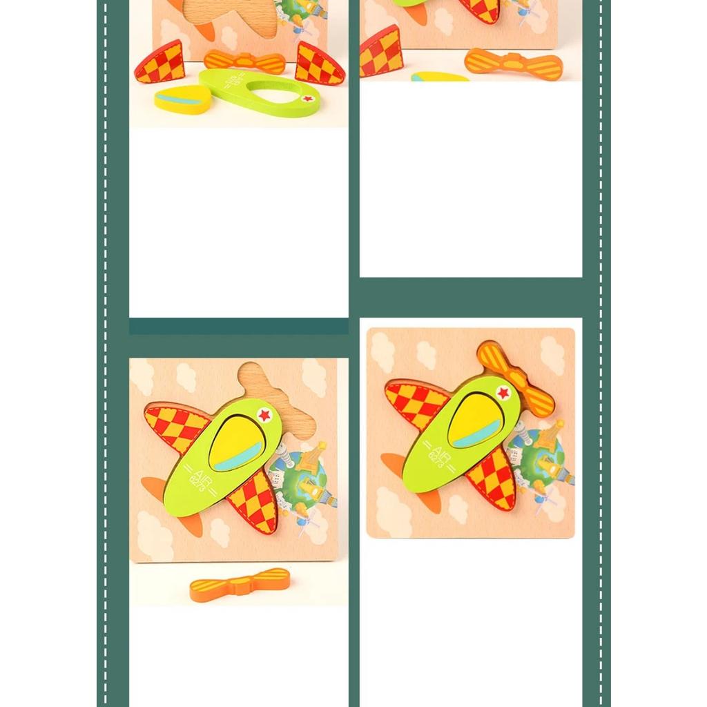 High Quality 3D Wooden Puzzles Educational Cartoon Animals Early Learning Cognition Intelligence Puzzle Game For Children Toys