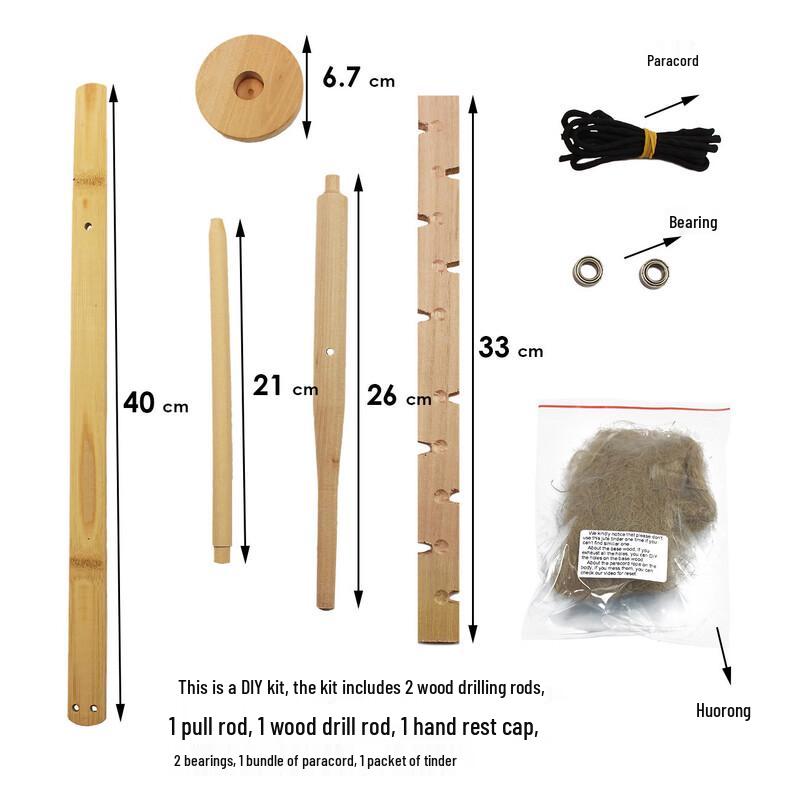 Kit Accendifuoco con Trapano a Legno Professionale