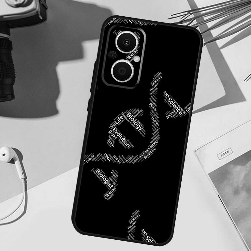 Retro DNA Science Illustration Cover For OPPO Reno 12 F 13F 14F 11F 10 11 13 14 Pro 7 8 Lite OPPO Find X9 X5 X6 X8 Pro Case
