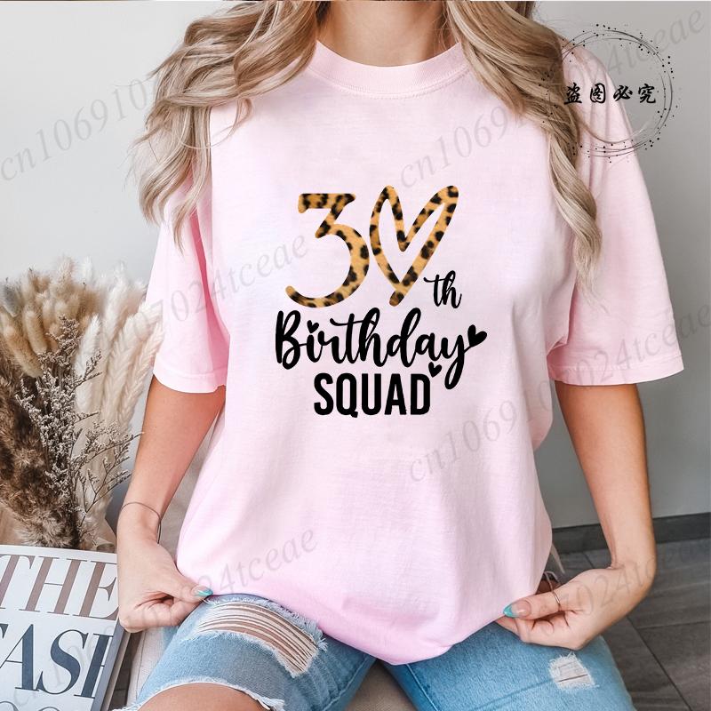 Retro Its My 30th Birthday Leopard Design Graphic TShirt for Unisex Crew Neck TShirts Birthday Party Aesthetic Tee Top Clothes