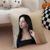 Elegant Korean Beautiful Singer KKarina Cushion Cover Throw Pillow Cover Hidden Button Durable Polyester Chair Cushion