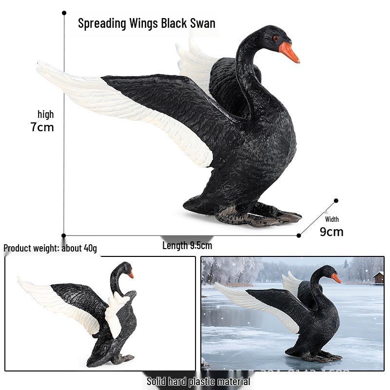 Realistic Farm Animal Models: Big Yellow Duck, Rooster, Turkey, Goose, and Swan