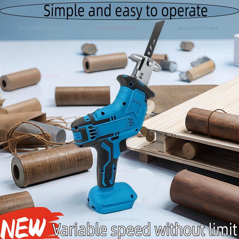 Cordless Reciprocating Saw 18V 21V No Battery Adjustable Speed Chainsaw for Wood Pipe Cutting Powerful Versatile Power Tool