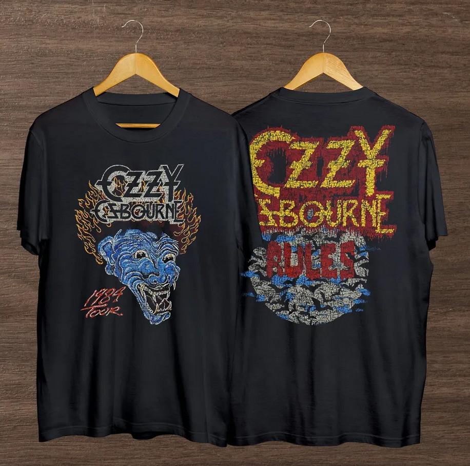 

Классический рок 84 Концертный тур Футболка Оззи Осборна Bark At The Moon S