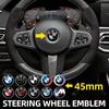 2025 Heiß 1 Stück 45mm Auto Lenkrad Abzeichen Emblem Aufkleber Auto-Styling Für BMW E36 E46 E53 E90 E60 E61 E93 E87 X1 X3 X5 X6 F30