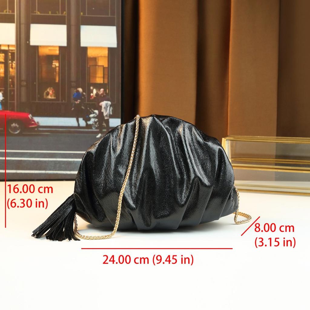 beautiful messenger French niche small bag women's bag 2025 new simple pleated shell bag