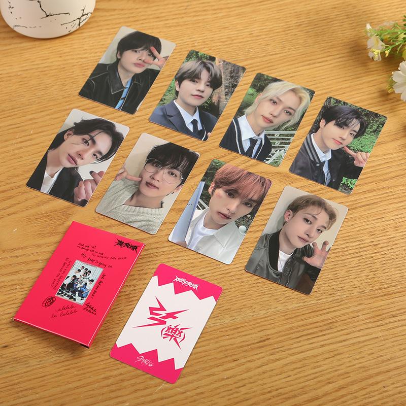 Skzoo Stray Kids Rock Star Album Same Style Photocards Hyunjin Han Idol Collectible Lomo Cards Fan Merch For Fans Collection Kid Friendly Entertaining