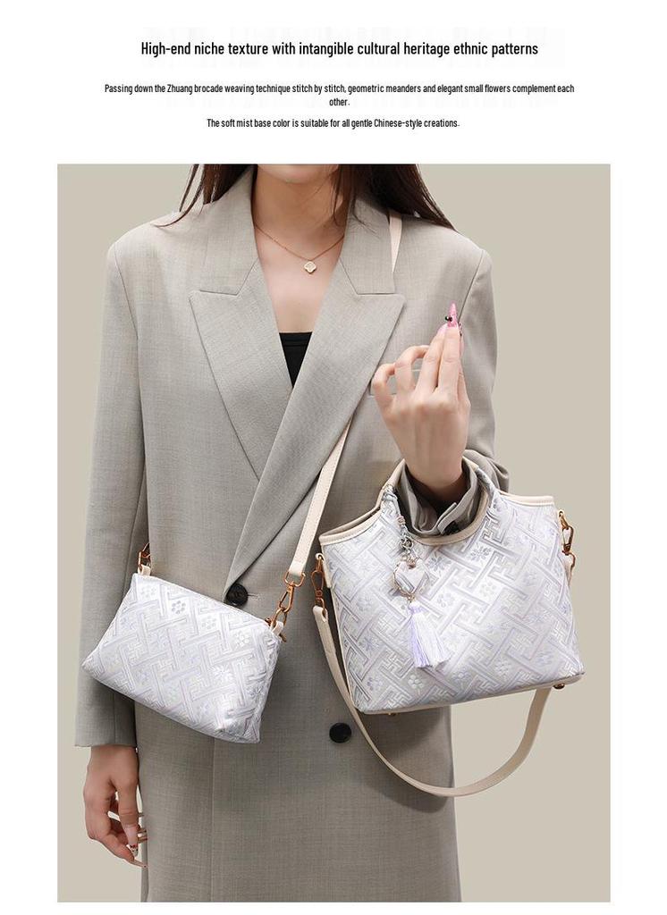 2026 Guangxi Zhuang Brocade Women's Heritage Bag: Versatile Handheld, Shoulder, and Crossbody